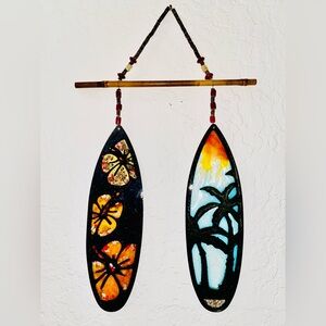Tropical Surfboard Wall Art